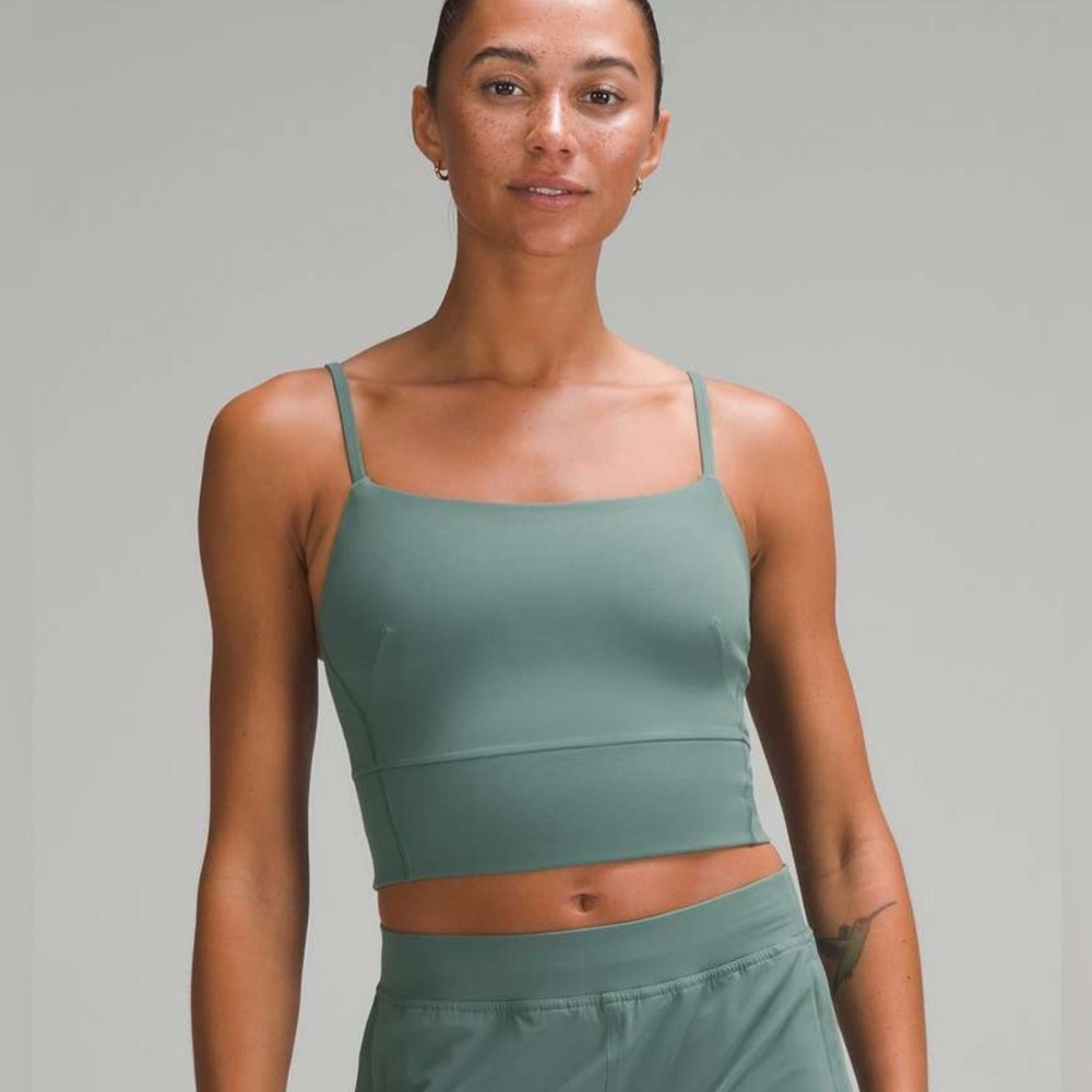 Lululemon Wunder Train Strappy Tank Top Dark Forest Green Size 8